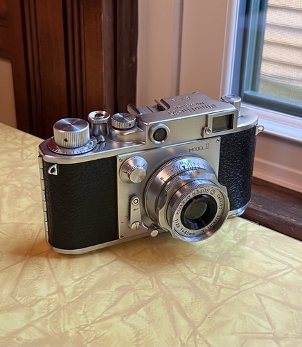 Minolta 35 Model II Type A Rangefinder Film Camera w/ Super Rokkor 2.8 45mm Lens