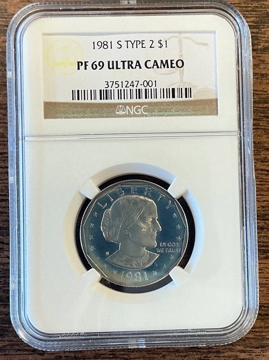Grade PR 69 NGC 1979 Susan B Anthony Dollars (1979-1981, 1999) for