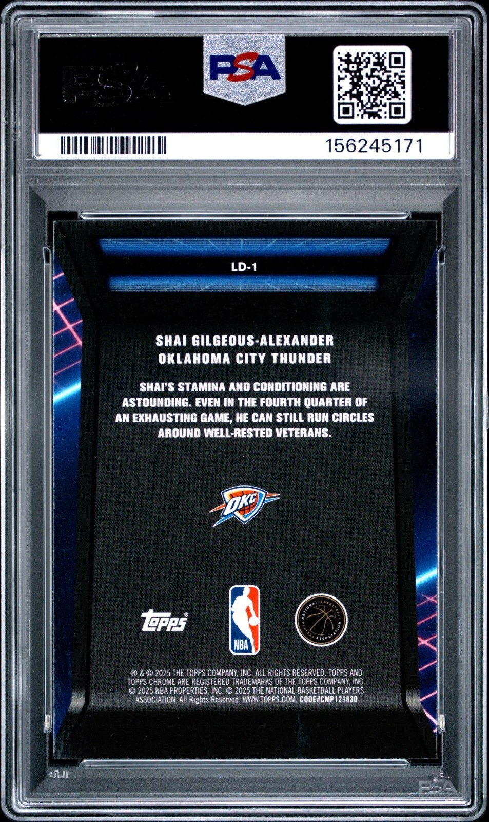 2025-26 Topps Chrome Loading…Shai Gilgeous-Alexander Purple Refractor /75 PSA 10 view 2
