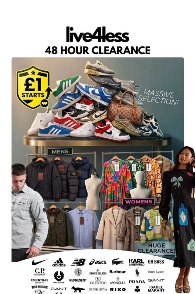 WAREHOUSE CLEARANCE - DESIGNER CLOTHING AND FOOTWEAR