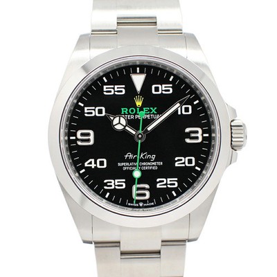 ROLEX Air King 126900 schwarz Automatik Herrenuhr gebraucht #42314