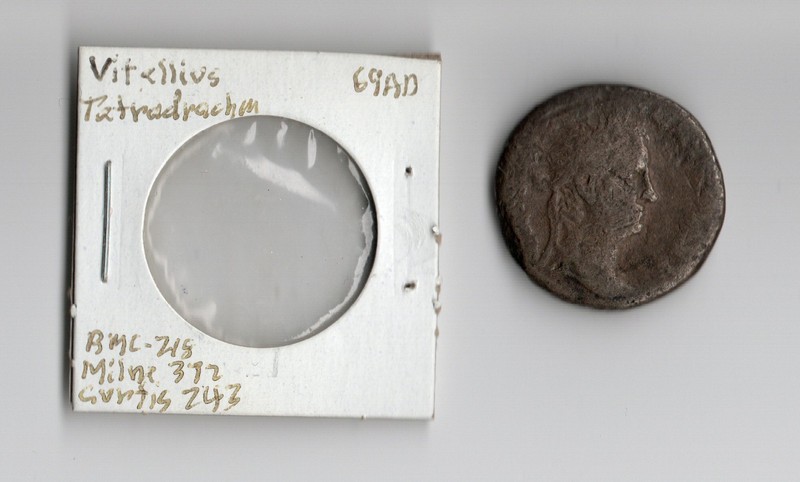 69AD Vitellius Tetradrachm Roman Provincial Alexandria Coin