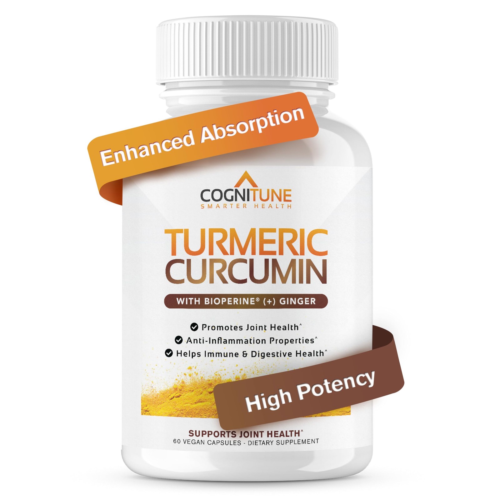 Organic Turmeric & Ginger Capsules - Turmeric Curcumin with Ginger & BioPerin...