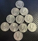 11 Kennedy Half Dollars 1990s Circulated 50C Uncertified Lot