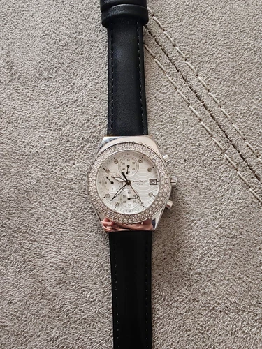 Womens Silver Yves Bertelin Chronograph Watch - Picture 1 of 9