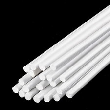 25pcs White Abs Styrene Plastic Round Bar Rods - 3mm 3x250mm 25pcs,