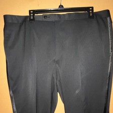 Madison Black Formal Tuxedo Pants 40W x 30L 65 Polyester 35 Rayon