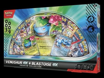 Pokemon TCG Venusaur ex & Blastoise ex Premium Collection Sealed w/ 10 Boosters