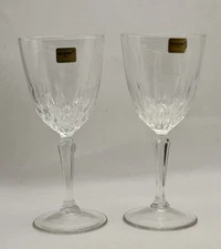 Vintage Luminarc Diamant Cristal D'arques Durand Wine Glasses  Set of 2 NOS