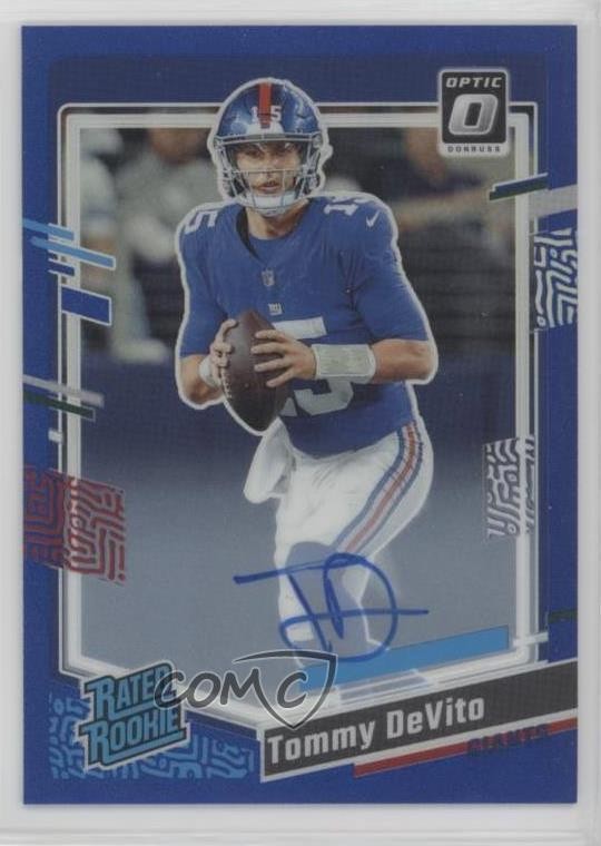 2023 Donruss Optic Rated Rookie RPS Blue Prizm 91/99 Tommy DeVito #280 Auto 0i5i