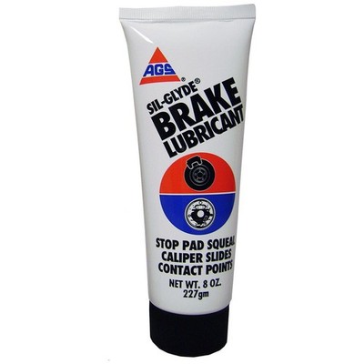 AGS Brake Lubricant - Sil-Glyde Silicone Brake Lubricant, Tube, 8 oz