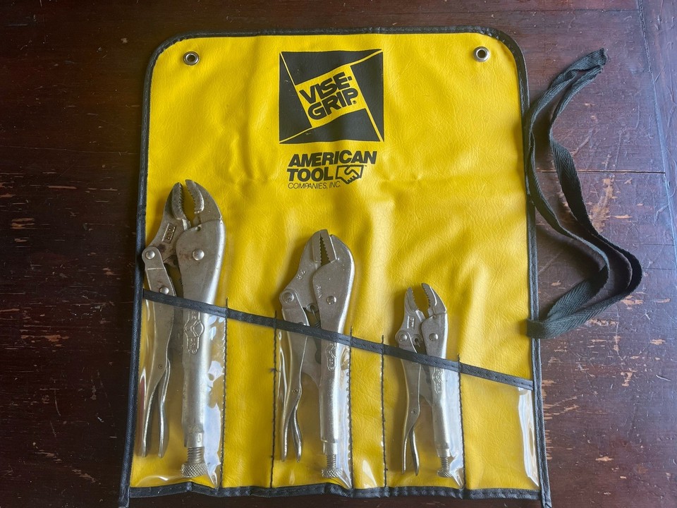 A USA-made vintage Vise-Grip tool roll with tools still inside — Vise-Grip made in America is a badge of honor among tool nerds and this is the real deal.
