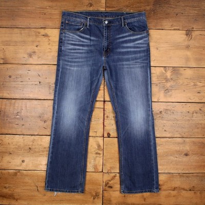 Levis 527 Jeans 40x32 Herren Blau Slim Bootcut Faded Medium Stonewash Denim