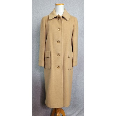 Lorendale Vintage 100% Camel Hair Overcoat Tan Long Button Front Womens Medium?