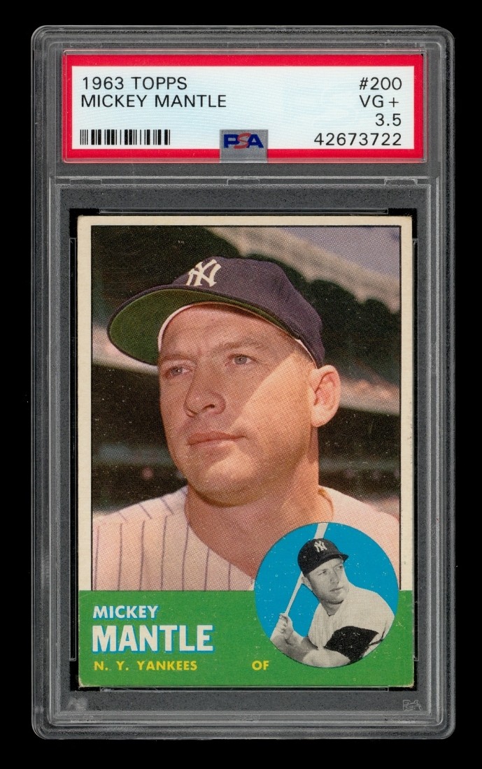 1963 Topps Set-Break #200 Mickey Mantle PSA 3.5 VG+