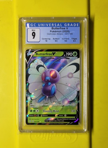 Butterfree V Pokémon TCG 2020 Darkness Ablaze 001/189 CGC 9