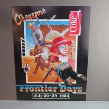 1984 CHEYENNE FRONTIER DAYS RODEO POSTER 17X22 NOS