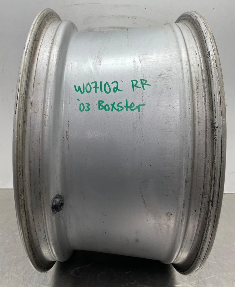 2003 Porsche Boxster OEM Rear Alloy Wheel Rim 5 Split Spoke 17" x 8.5" *Edge* 04 - Image 4 of 4