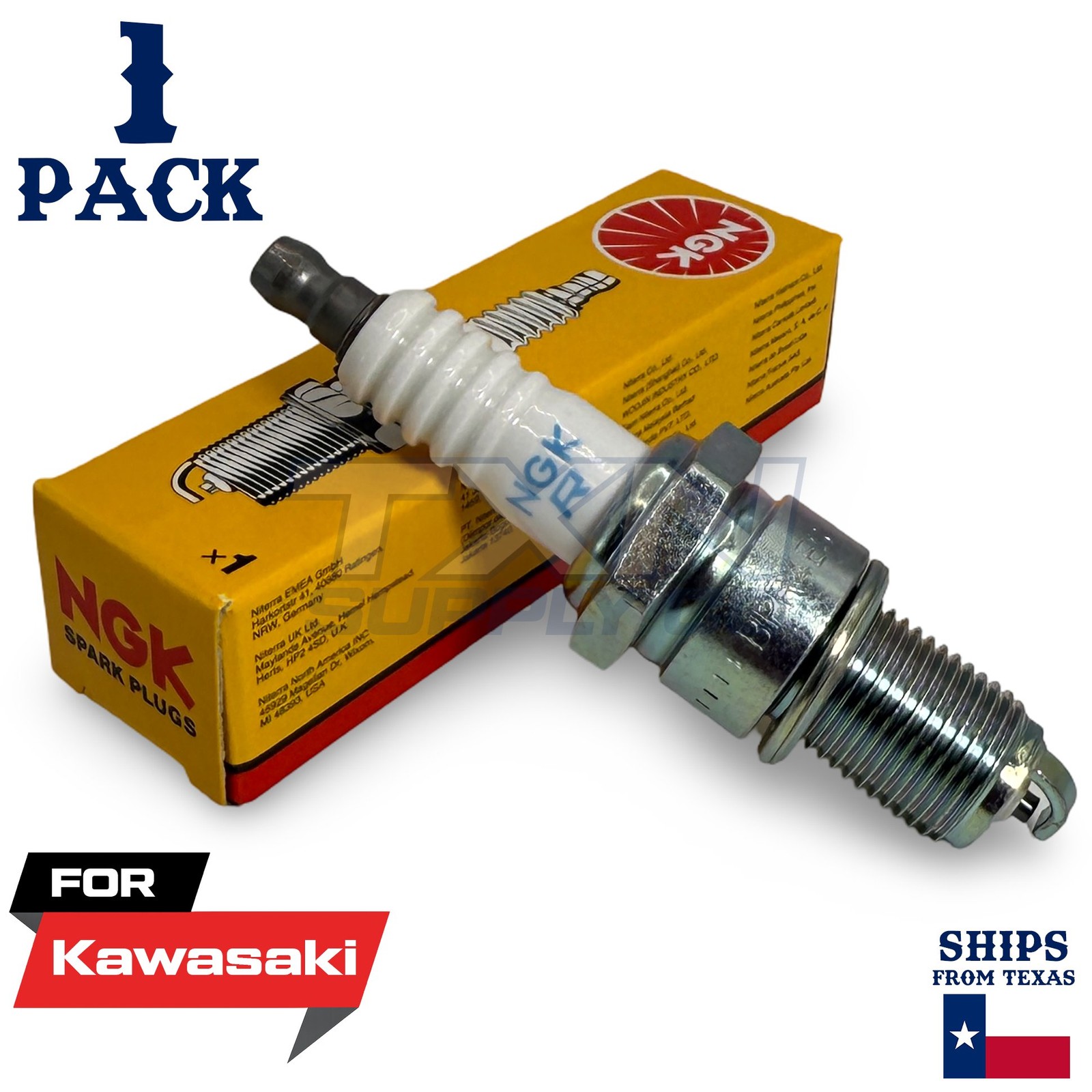1 Pack NGK Spark Plug - For KX 100 A Kawasaki Motorcycle