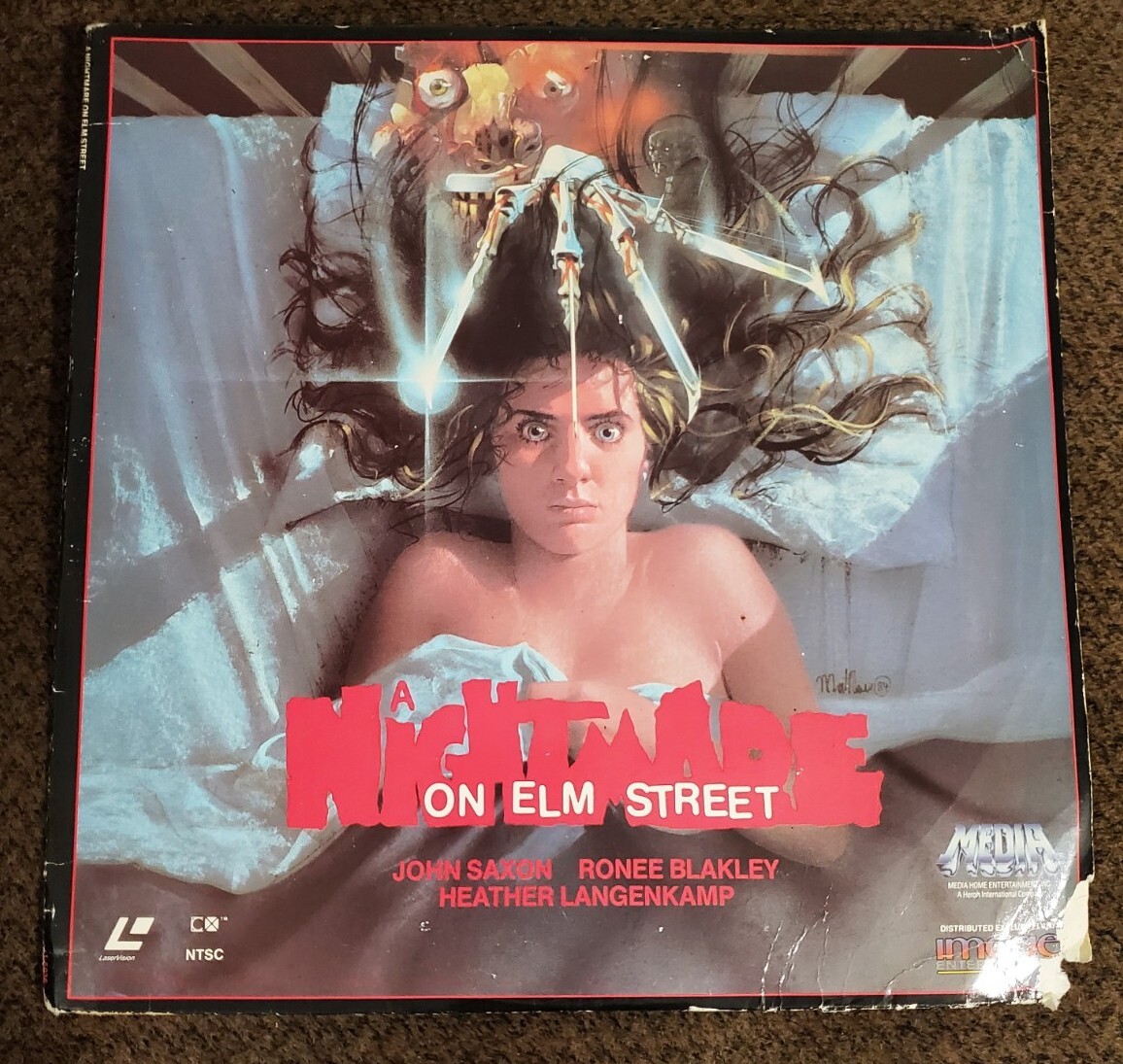 A Nightmare on Elm Street 1 Laserdisc Horror Movie, Sleeve & Disc