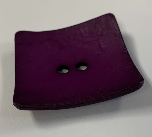 Large Eggplant Purple Square Plastic Button - 60mm / 2 1/4" - Dill Buttons Brand - Picture 4 of 4