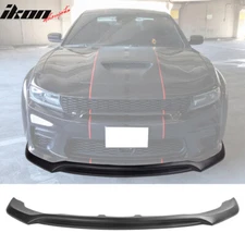 Fits 20-23 Dodge Charger SRT Widebody IKON V3 Matte Black Front Bumper Lip - PP