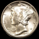 1944-S 10C Mercury Dime- GEM BU / SVN693