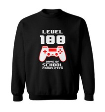 Level 100 Days Of School Completed - Student Gamer Toddler Crewneck Sweater