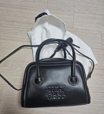 MARGE SHERWOOD Soft Tote Mini Bag Black Plain | Small Structured