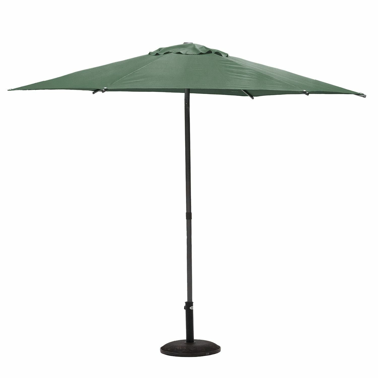 Parasol Soya rond Hespéride vert olive de jardin inclinable manivelle