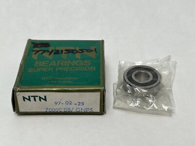 NTN 7000CDBGNP5-1/2PR Angular Bearing 10x26x8 mm 7000C 7000-C-DB-GN-P5 Japan
