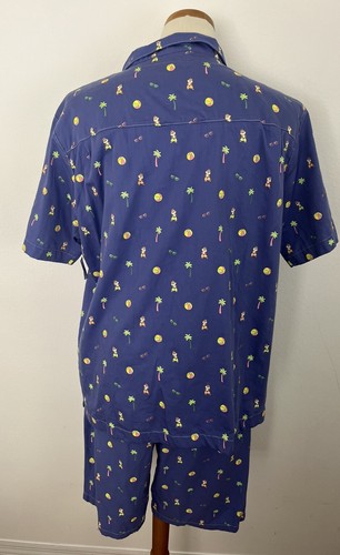 Conjunto de 2 piezas de camisa top y pantalones cortos tejidos XL de Chip & Dale de los parques de Disney para hombre - Imagen 4 de 7