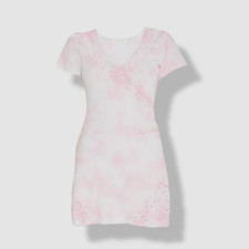 $295 Loveshackfancy Women's Pink Mildred Mini Tie-Dye Dress Size M