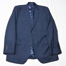 NEW Stafford 44L Navy Blue Year Round Mens Blazer Suit Jacket Sport Coat