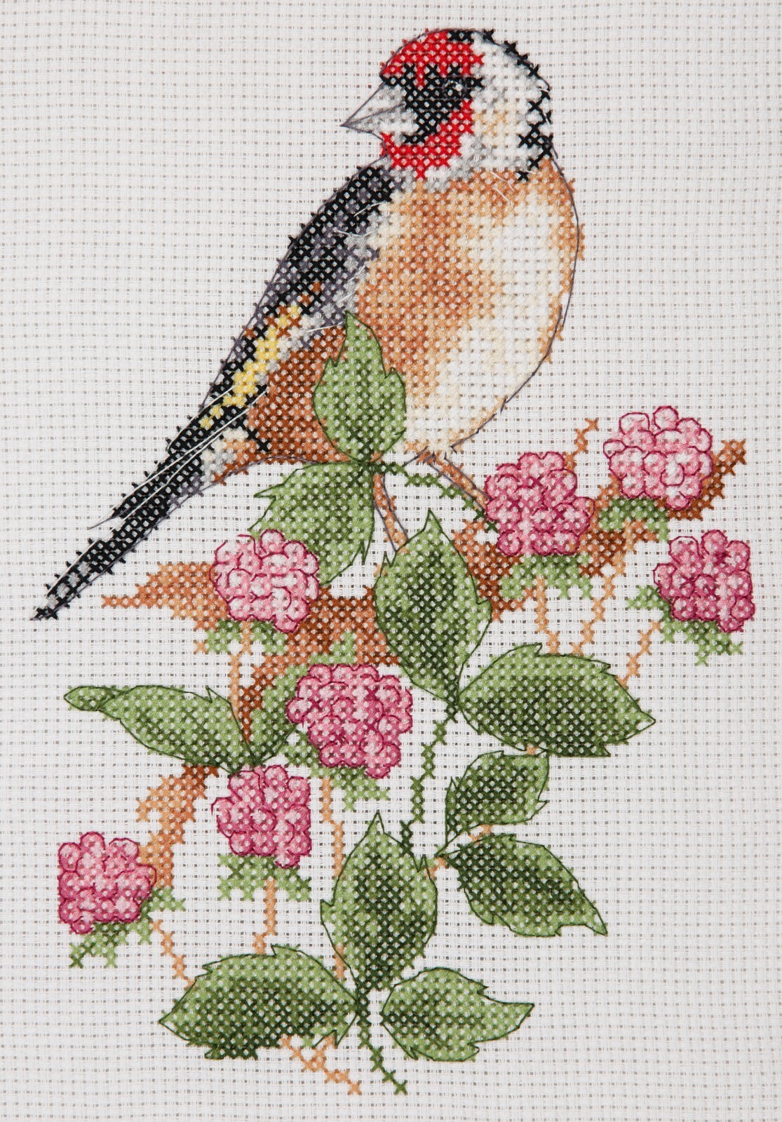 Anchor Cross Stitch Kit - Goldfinch and Berries AK141