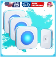 Wireless Doorbell 1200Ft Door Bells for Home with Flashing Light Hearing Impaire