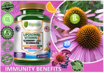 Elderberry,Zinc,Enchinancea Extra Strength Immune System Booster Supplement full