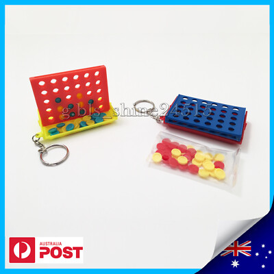 Mini Connect 4, Key Ring Keyring Family Game Board Party Bag Birthday ...