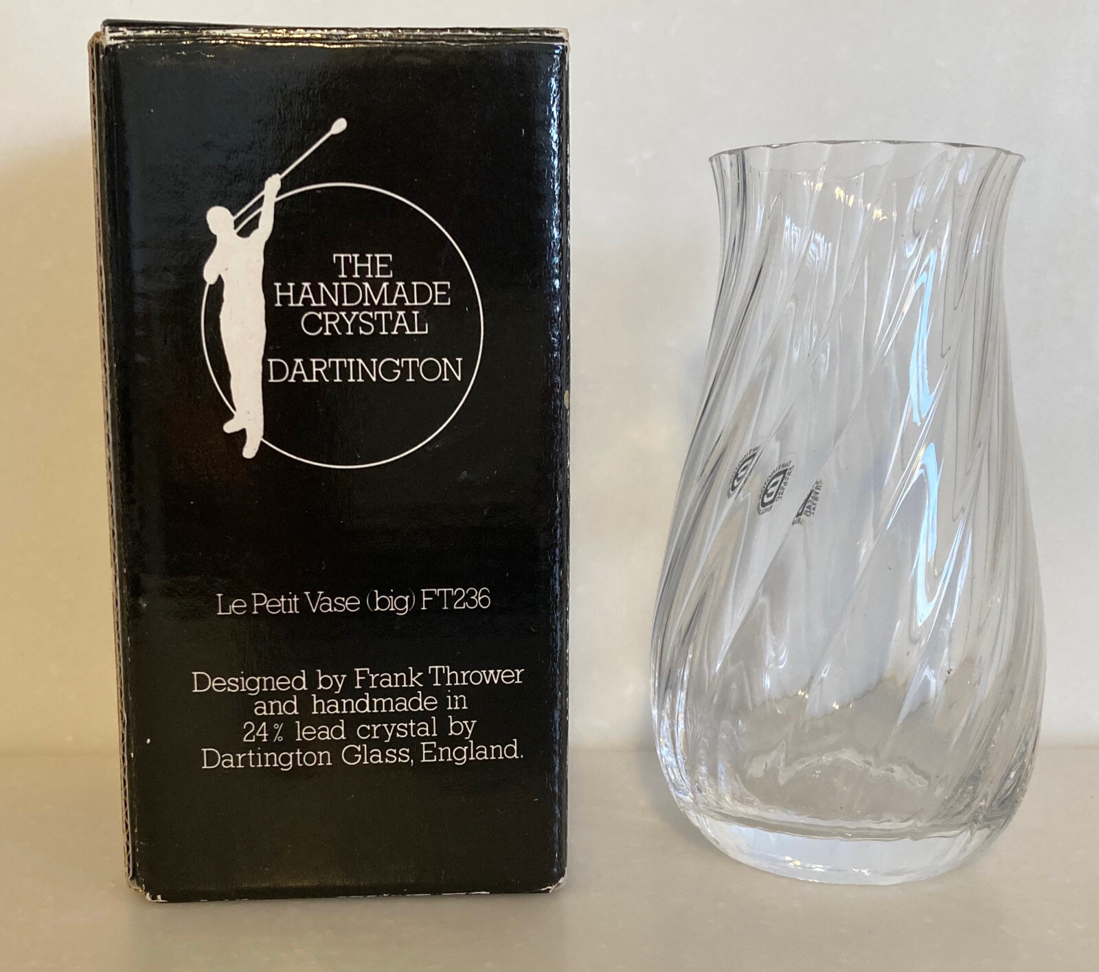 Dartington Crystal FT236 Le Petit Vase (Big) 24 Lead Crystal Bud Vase