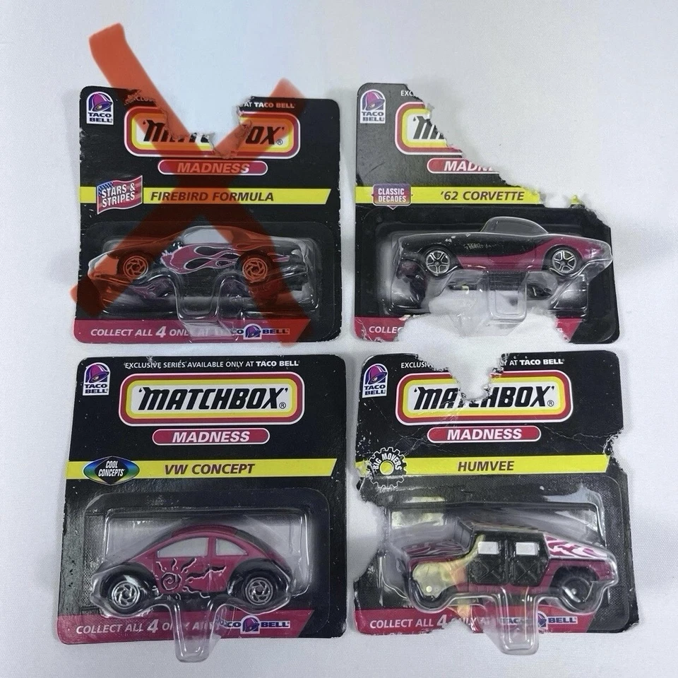 Vintage Matchbox Model Cars Lot of 8 Exclusive Taco Bell Series Cosmetic Damage - Image 2 of 4