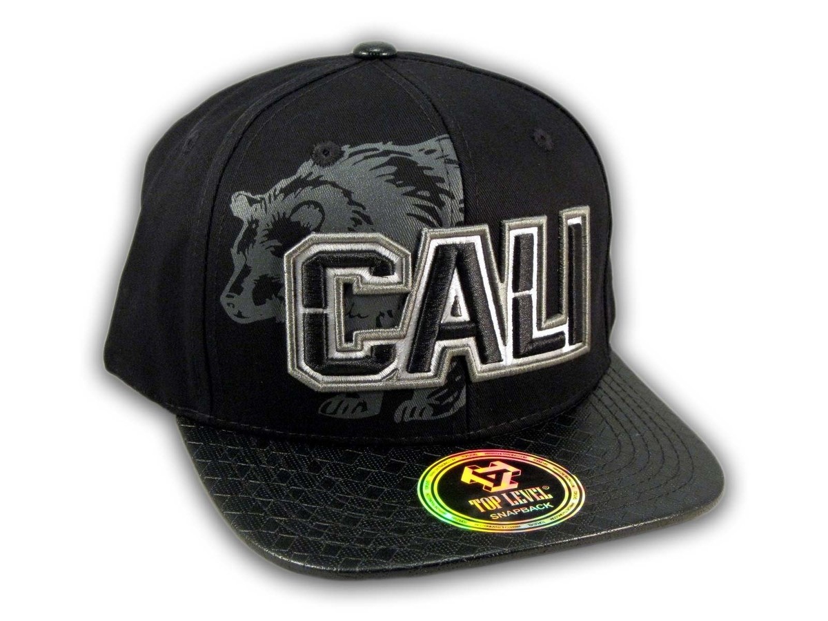 Black on Black Cali Bear Snapback Hat | eBay display picture 2