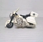Vtg 1984 GoBots 3" Harley Robo White Bike Figure Tonka Bandai MR-37 Transformer