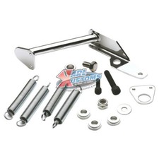 Chrome Carburetor Mount Throttle Return Spring Kit For Holley 2300 4150 4160