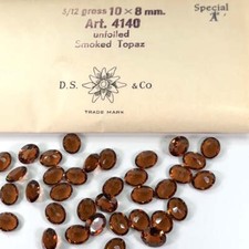 Swarovski 4140 Smoked Topaz Unfoiled Pointed Back Oval Stones 36pcs 10x8mm SW059