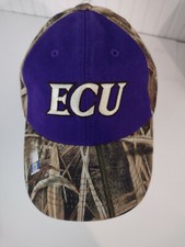 ECU East Carolina University Pirate Baseball Cap NC Purple Mossy Oak Camo