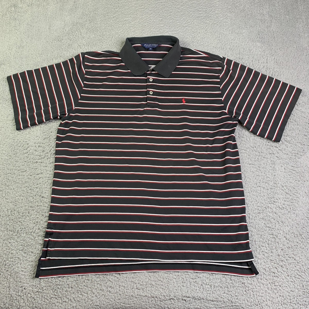 Ralph Lauren Polo Golf Shirt Adult Extra Large Black Red