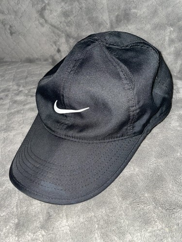 NIKE FeatherLight Women’s Cap Hat Dri-Fit Running Tennis Golf Black Breathable - 第 1/11 張圖片
