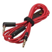 Red Replacement 3.5mm w/ Control Talk Mic Cable for beats by Dr. Dre headphones