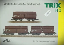 1:87 HO Trix 24121 Automatic Unloading Car Set Kalktransport Type De