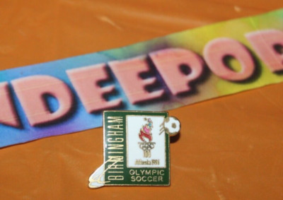 Vintage Birmingham Atlanta 1996 Olympic Soccer Lapel Pin
